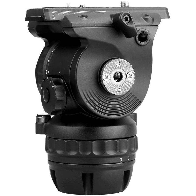 E-Image GH06F Pro Fluid Head with Flat & 75mm Ball Bases