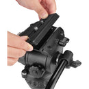 E-Image GH06F Pro Fluid Head with Flat & 75mm Ball Bases