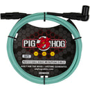 Pig Hog Hex Series XLR Microphone Cable (Seafoam Green, Straight to Right Angle, 6')