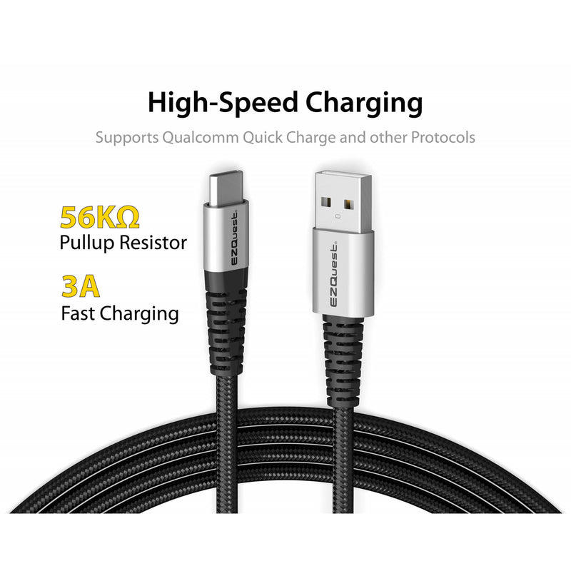 EZQuest DuraGuard USB-A to USB-C Charge and Sync Cable (3.9')