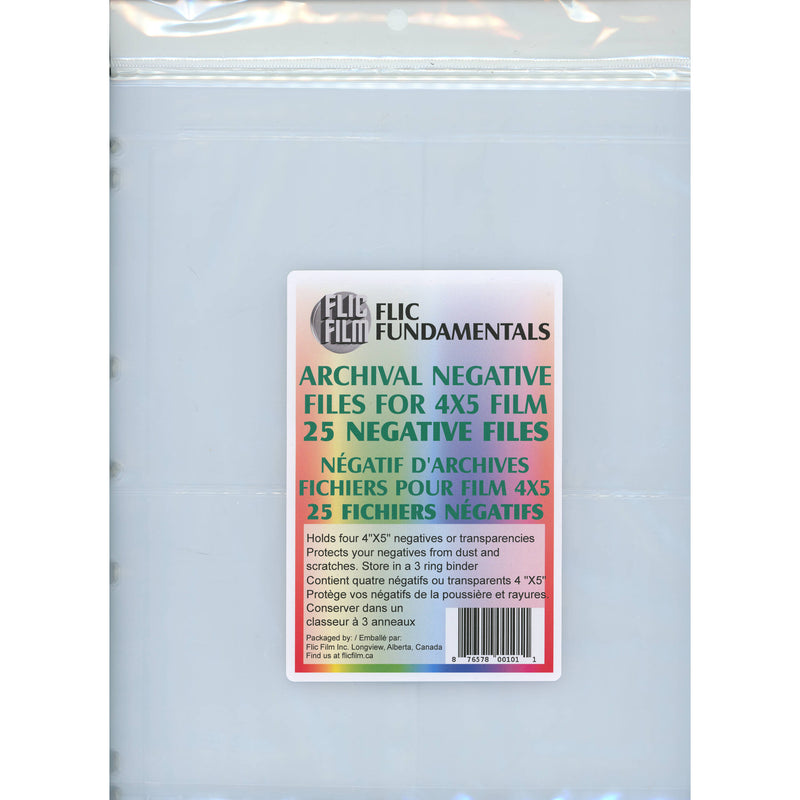 Flic Film Negative Sleeves for 4 x 5 Film (25-Pack)