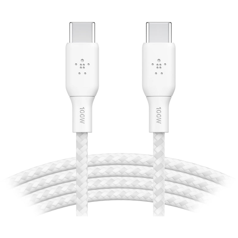 Belkin BoostCharge Braided USB-C Cable (10', White)