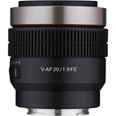 Samyang Cine V-AF 20mm T1.9 FE Lens (Sony E)