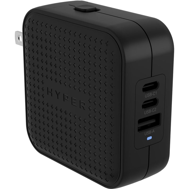 HYPER HyperJuice 70W 3-Port USB GaN Wall Charger (Black)