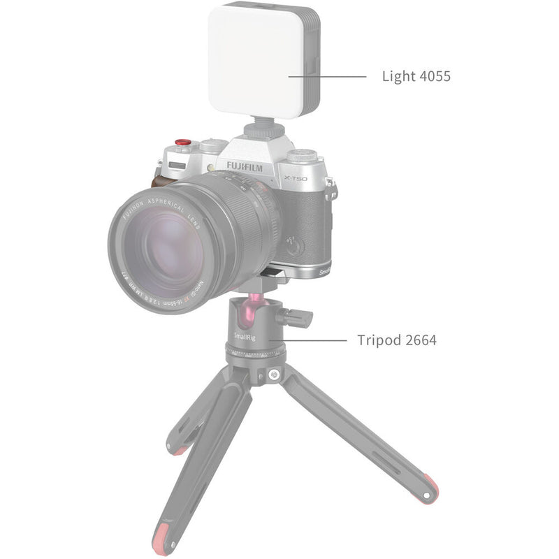 SmallRig Wooden L-Shape Grip for FUJIFILM X-T50 (Silver)