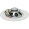 Lowell Manufacturing Speaker/Grille Assembly Speaker with Enclosure and 25V Transformer (8", White Grille)