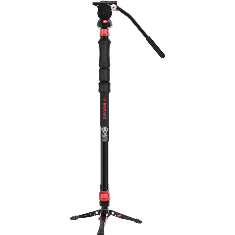iFootage Cobra 3 Strike Aluminum Monopod with Low Profile Minipod Base&nbsp;and K5S Fluid Head
