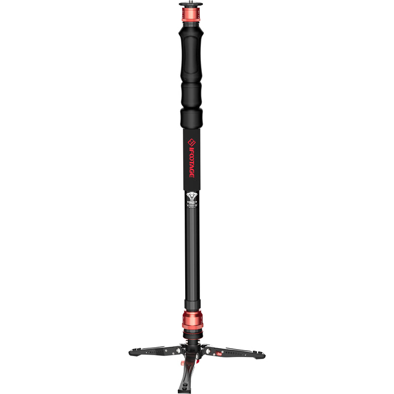 iFootage Cobra 3 Strike Aluminum Monopod with Low Profile Minipod Base&nbsp;and K5S Fluid Head