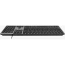 Macally Full-Size USB-C Keyboard with Built-In 3-Port USB Hub for Mac