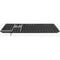 Macally Full-Size USB-C Keyboard with Built-In 3-Port USB Hub for Mac