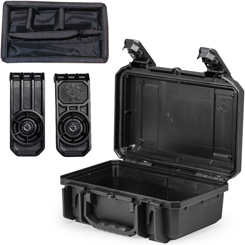 Seahorse SE230 Protective Hard Case with Interior Dividers & Metal Locks (Black)
