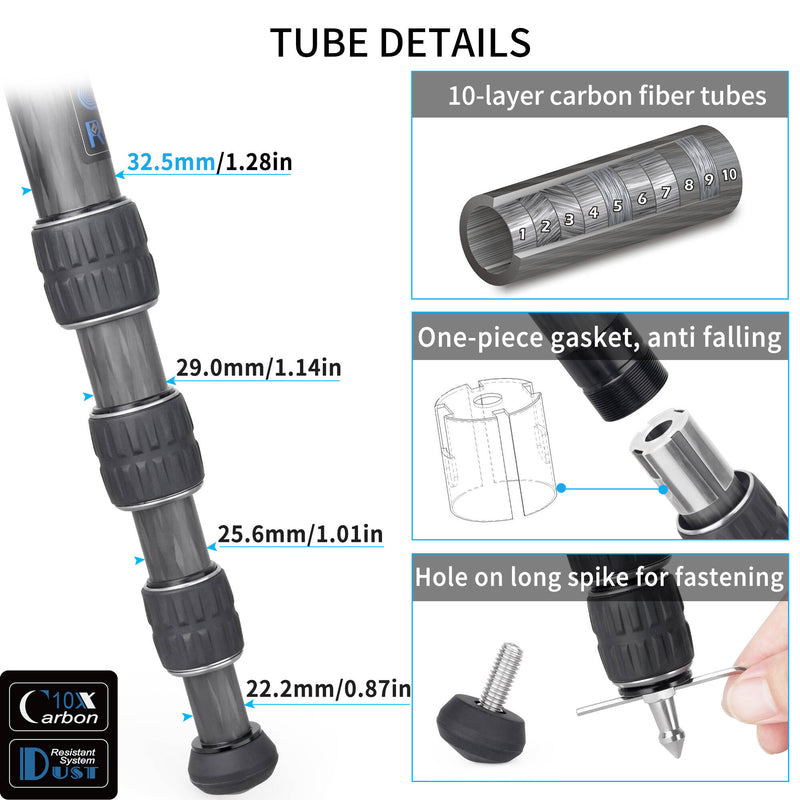 INNOREL GT324C Carbon Fiber Travel Tripod