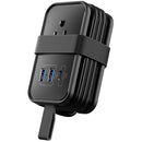 Uncaged Ergonomics 6-in-1 Travel Power Strip with USB Ports (Black)