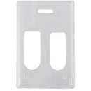 BRADY PEOPLE ID RigidWear Clear Vertical  2-Card Badge Holder with Slot and Thumbnotches (2.38 x 3.5", 50-Pack)