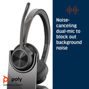 Poly Voyager 4320 Bluetooth Stereo Headset with BT700 USB-C Dongle and Charging Stand (Microsoft Teams Certified)