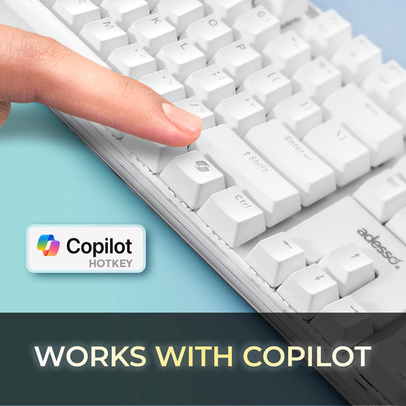Adesso EasyTouch 680 Backlit Mechanical Keyboard with CoPilot AI Hotkey