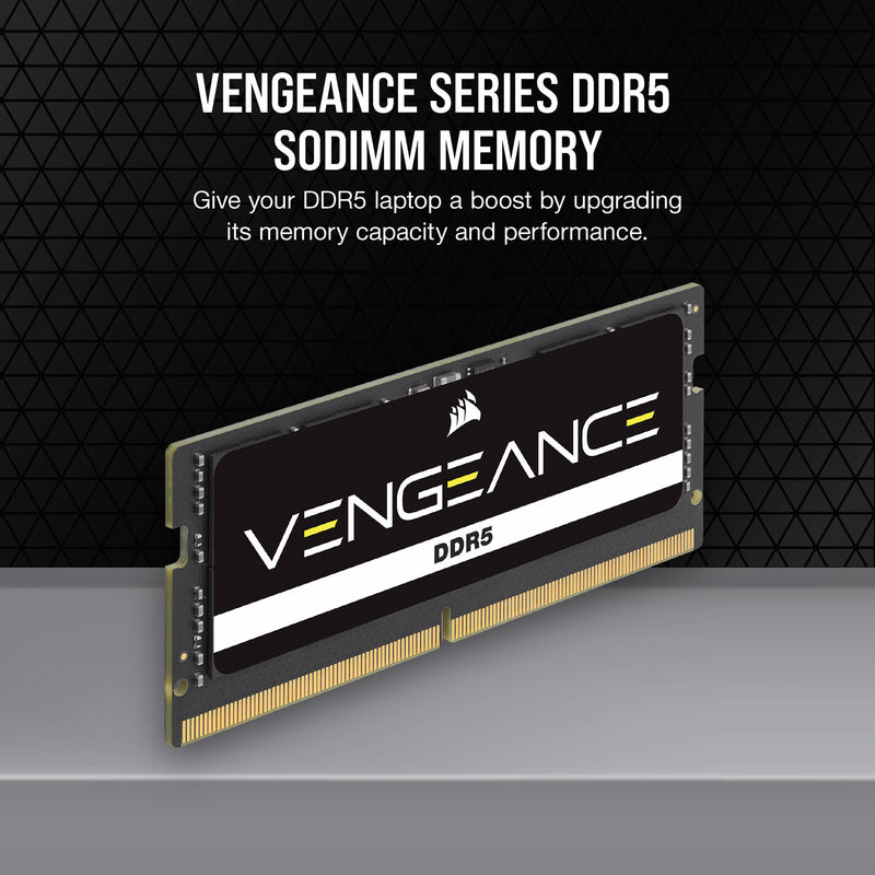Corsair 16GB Vengeance DDR5 5200 MT/s 262-Pin SO-DIMM Memory Module (1 x 16GB, Black)