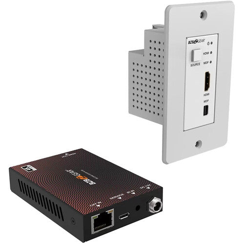 BZBGEAR 4K UHD 18Gbps HDMI/MDP Wall Plate Transmitter & Receiver Kit