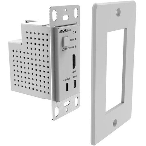 BZBGEAR 4K UHD 18Gbps HDMI/USB-C Wall Plate Transmitter & Receiver Kit