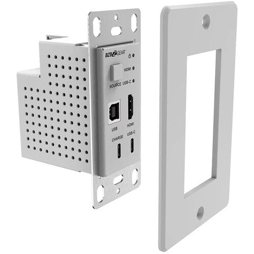 BZBGEAR 4K UHD 18Gbps HDBaseT HDMI/USB-C/KVM Wall Plate Transmitter & Receiver Kit