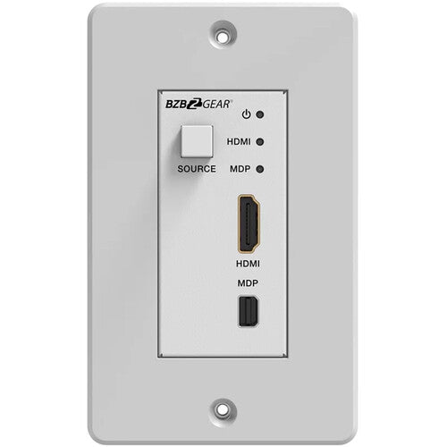 BZBGEAR 4K UHD 18Gbps HDMI/MDP Wall Plate Transmitter & Receiver Kit