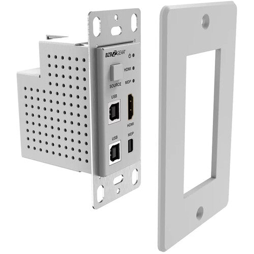 BZBGEAR 4K UHD 18Gbps HDBaseT HDMI/MDP/KVM Wall Plate Transmitter & Receiver Kit