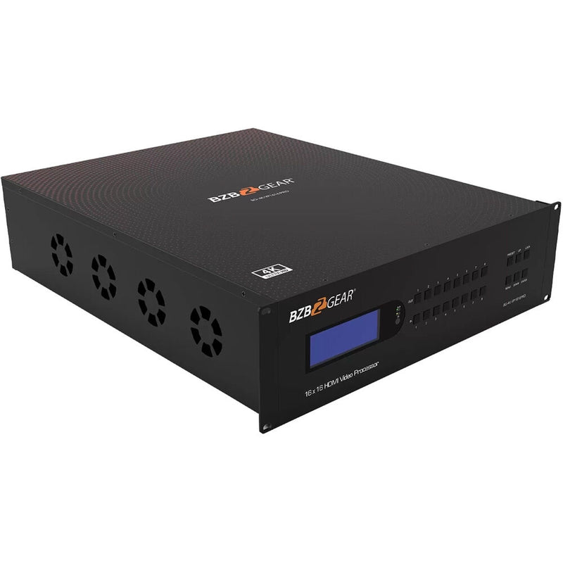 BZBGEAR 16x16 4K Seamless HDMI Matrix Switcher/Video Wall Processor Kit with 16 Receivers