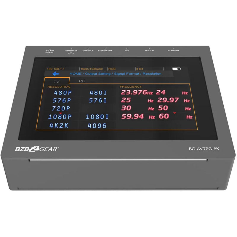 BZBGEAR 8K UHD HDMI 2.1 48Gbps Advanced Signal Test Generator and Analyzer