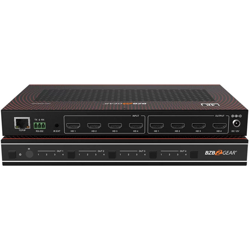 BZBGEAR 4x4 UHD 4K HDMI Video Wall Processor & Seamless Matrix Switcher/Scaler