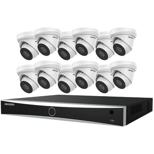 Hikvision EKI-K164T812A 16-Channel 12MP NVR with 4TB HDD & 12 8MP Turret Cameras Kit