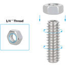 CAMVATE Hex 1/4"-20 Threaded Stud with Lock Nuts