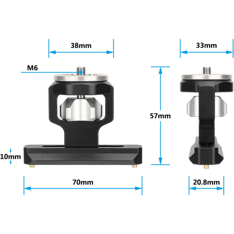 CAMVATE ARRI-Style Rosette Extension to NATO Rail Mount Adapter