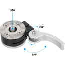 CAMVATE Quick Adjust Rosette Adapter with M6 Female and Male Mounts (Silver Lever)