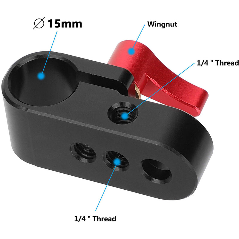 CAMVATE 15mm Single-Rod Clamp Adapter