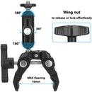 CAMVATE Super Crab Gripper Clamp with Mini Magic Arm for Action Cameras