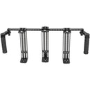 CAMVATE Triple Director's Monitor Cage with Dual Rubber Handgrips