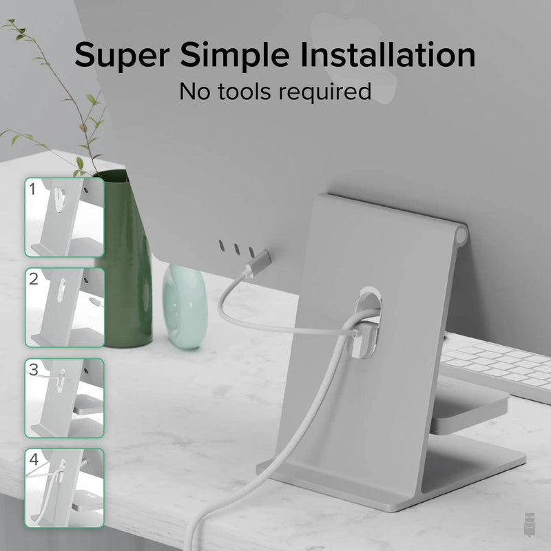 Plugable 6-in-1 USB-C Mounted Hub for 24" iMac (White)