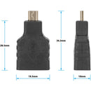 CAMVATE HDMI Female to Micro-HDMI Male Adapter (2-Pack)