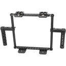 CAMVATE Dual Director's Monitor Cage with Cheese Plate-Style Handgrips
