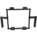 CAMVATE Dual Director's Monitor Cage with Cheese Plate-Style Handgrips