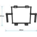 CAMVATE Dual Director's Monitor Cage with Cheese Plate-Style Handgrips