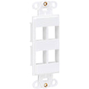Tripp Lite 4-Port Decora-Style Vertical Center Plate Insert (White)