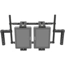 CAMVATE Dual Director's Monitor Cage with Cheese Plate-Style Handgrips (Large)