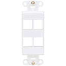 Tripp Lite 4-Port Decora-Style Vertical Center Plate Insert (White)
