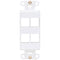 Tripp Lite 4-Port Decora-Style Vertical Center Plate Insert (White)