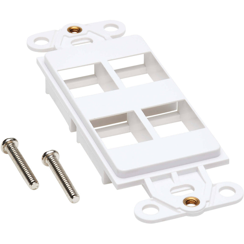 Tripp Lite 4-Port Decora-Style Vertical Center Plate Insert (White)