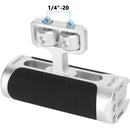 CAMVATE Side Handle with Dual 1/4"-20 Screw Mount (Black/Silver)