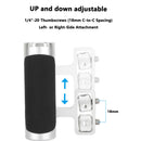 CAMVATE Side Handle with Dual 1/4"-20 Screw Mount (Black/Silver)