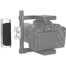CAMVATE Side Handle with Dual 1/4"-20 Screw Mount (Black/Silver)