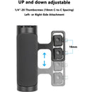 CAMVATE Side Handle with Dual 1/4"-20 Screw Mount (Black)